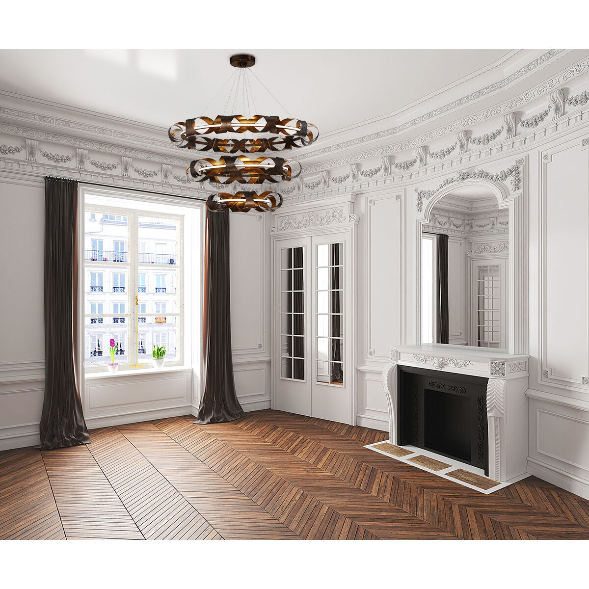 Banderia LED 3.5 inch Bronze and Gold Pendant Ceiling Light