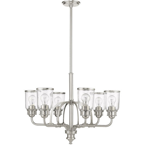 Lawrenceville 6 Light 26 inch Brushed Nickel Chandelier Ceiling Light