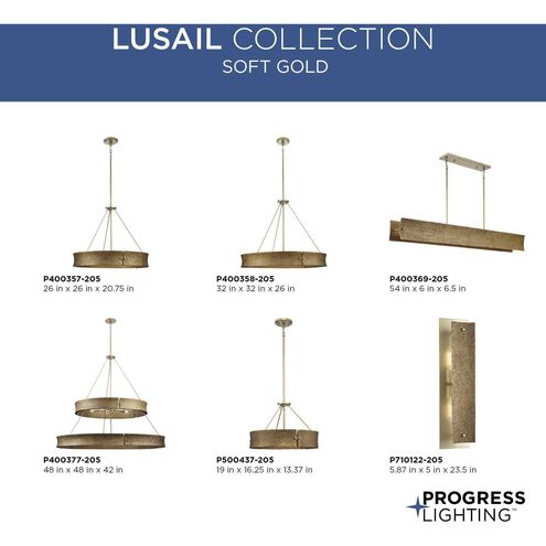 Lusail 2 Light 5.87 inch Soft Gold Wall Bracket Wall Light, Design Series