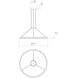 Luna LED 38 inch Bright Satin Aluminum Pendant Ceiling Light