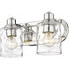 Lumley 2 Light 14 inch Polished Nickel Vanity Light Wall Light