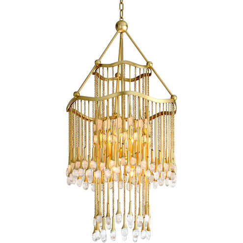Kiara 8 Light 23.25 inch Gold Leaf Chandelier Ceiling Light