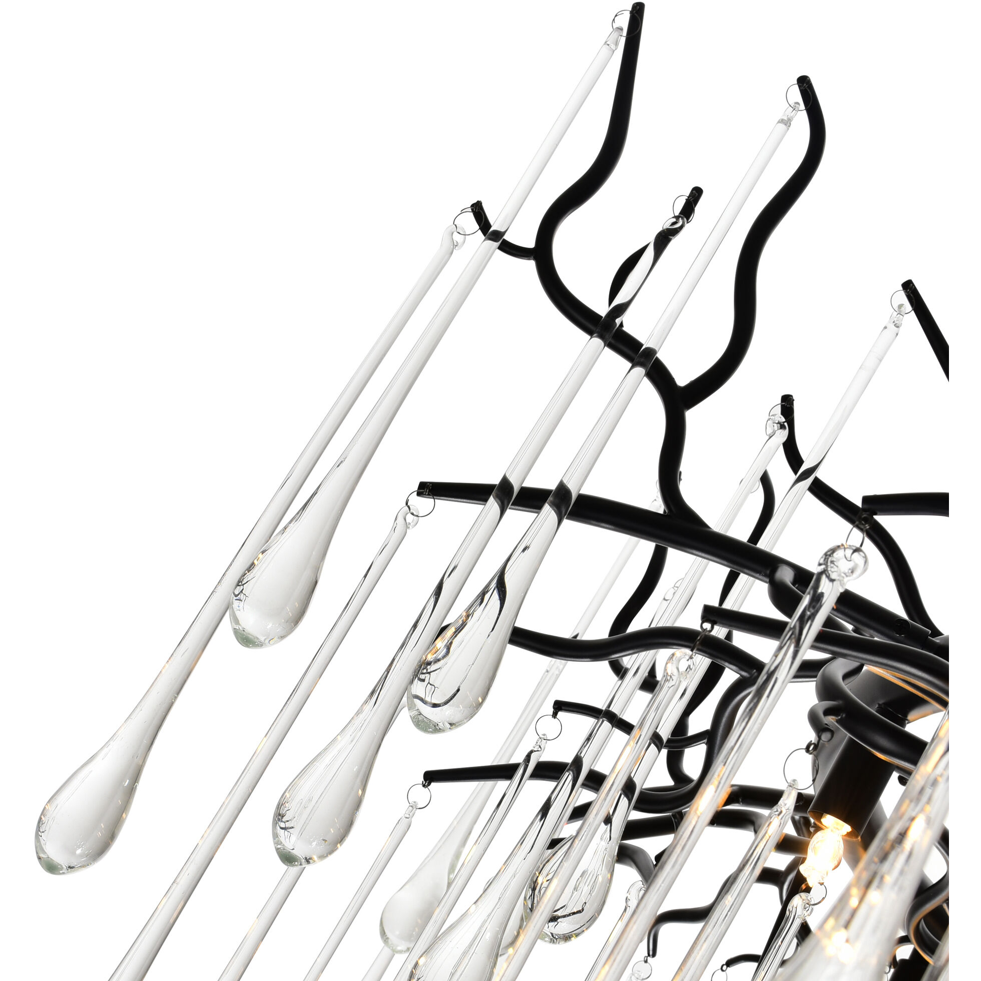 Anita 6 Light 26 inch Black Down Chandelier Ceiling Light