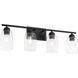 Wallinger 4 Light 30.25 inch Matte Black Vanity Light Wall Light