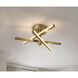 Knoll LED 18.5 inch Light Antique Brass Semi Flush Mount Ceiling Light