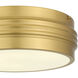 Emmett 3 Light 16 inch Brushed Gold Flush Mount Ceiling Light