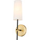 Brandywine 1 Light 5 inch Brass and Black Wall sconce Wall Light