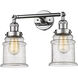 Franklin Restoration Canton LED 6 inch Polished Chrome Bath Vanity Light Wall Light in Seedy Glass, Franklin Restoration