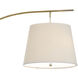 Cloister 70 inch 75 watt Antique Brass and White Floor Lamp Portable Light