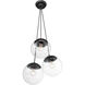Auresa 3 Light 12 inch Coal Cluster Pendant Ceiling Light