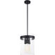 Matteo Lighting Zale 3 Light 11 inch Black Pendant Ceiling Light C78403BK - Open Box