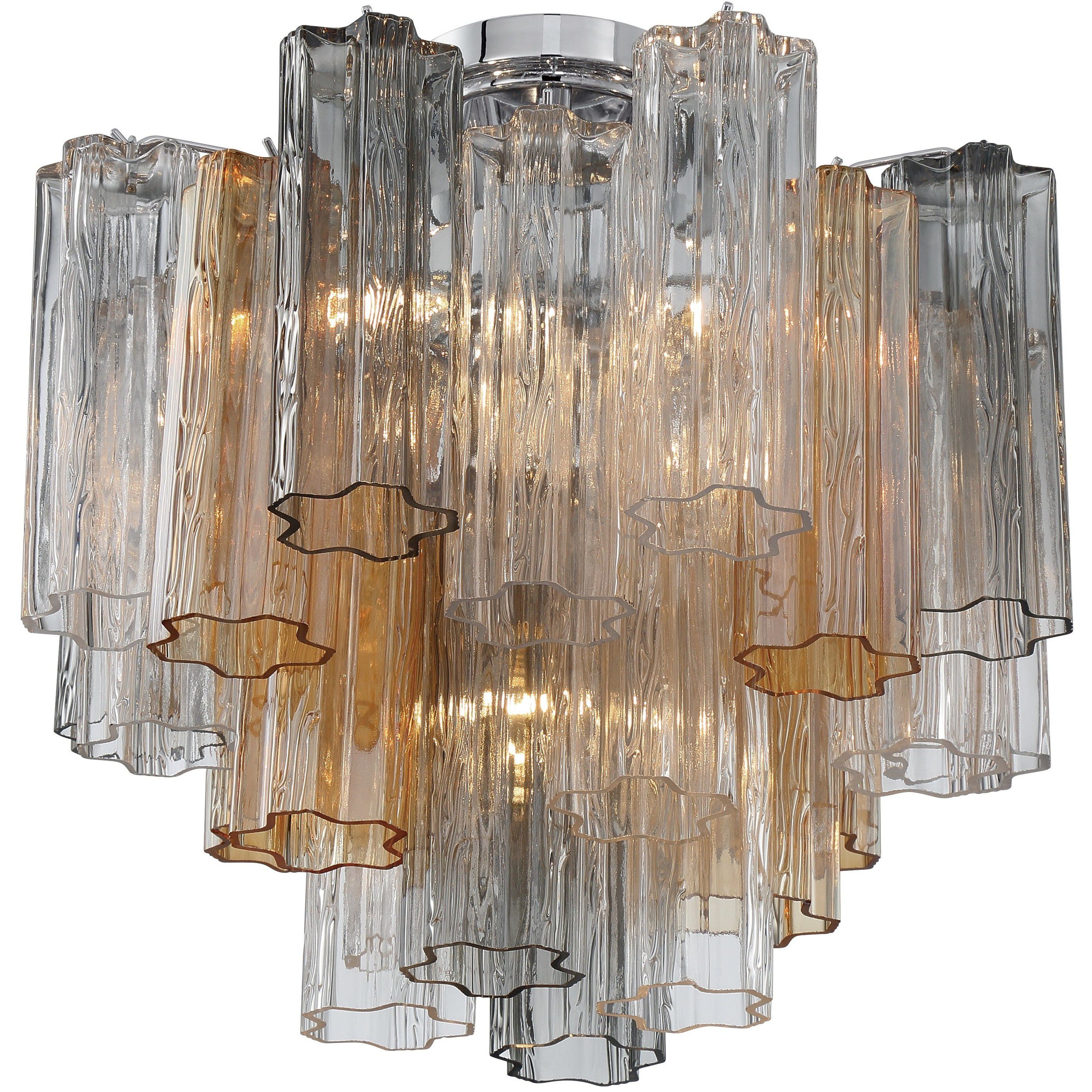 Addis 4 Light 17.75 inch Polished Chrome Semi Flush Ceiling Light in Autumn
