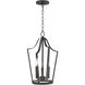 Arden 3 Light 12 inch Black Entry Foyer Pendant Ceiling Light