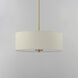 Bongo 3 Light 18 inch Natural Aged Brass Semi-Flush Mount Ceiling Light