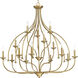 Tinsley 15 Light 42 inch Brushed Bronze Chandelier Ceiling Light