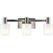 Adani 3 Light 24 inch Brushed Nickel Bath Bracket Wall Light, 3 Arm