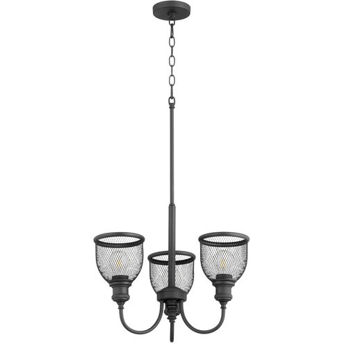 Omni 3 Light 19 inch Noir Mini Chandelier Ceiling Light, Convertible