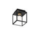 Caged Wet LED 6.81 inch Black / Brass Outdoor Semi-Flush Mount