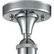 Ballston Large Athens 1 Light 10 inch Polished Chrome Semi-Flush Mount Ceiling Light in Matte White Glass, Ballston