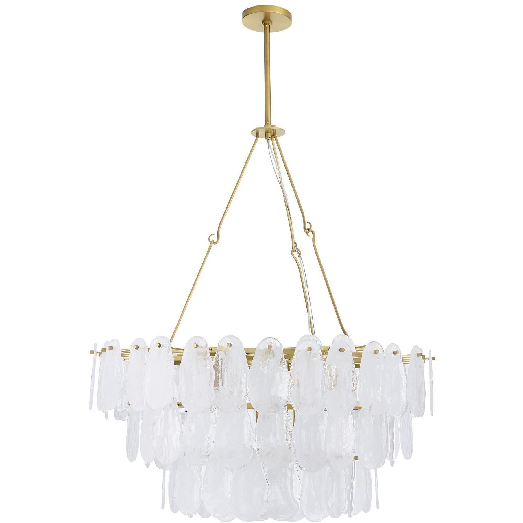 Leon 7 Light 38 inch Antique Brass Chandelier Ceiling Light, Large