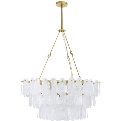 Leon 7 Light 38 inch Antique Brass Chandelier Ceiling Light, Large