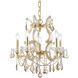 Maria Theresa 6 Light 20 inch Gold Dining Chandelier Ceiling Light in Golden Teak, Royal Cut