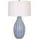 Veston 28 inch 150.00 watt Light Cornflower Blue Glaze Table Lamp Portable Light