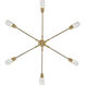 Atera LED 45 inch Heritage Brass Chandelier Ceiling Light, Single Tier