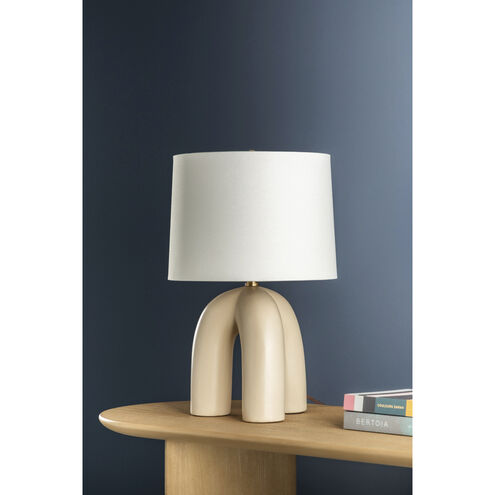 Mills Pond 21.75 inch 75.00 watt Aged Brass and Satin Ivory Table Lamp Portable Light