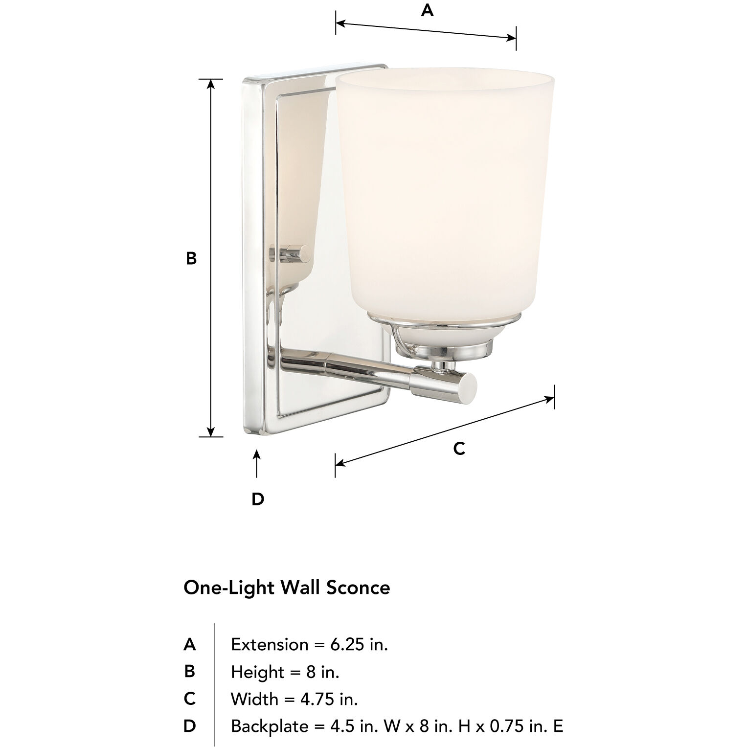 Stella 1 Light 4.75 inch Polished Nickel Wall Sconce Wall Light