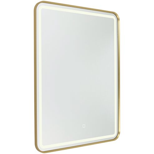 Reflections 31.5 X 23.6 inch Brushed Brass LED Mirror