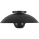 Umbra 1 Light 14 inch Black Semi-Flush Mount Ceiling Light in Steel Shade