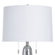 Deda 35.5 inch 60 watt Frosted White and Polished Steel Table Lamp Portable Light
