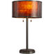 Layers 25 inch 40.00 watt Gunmetal and Gunmetal Pecan Table Lamp Portable Light