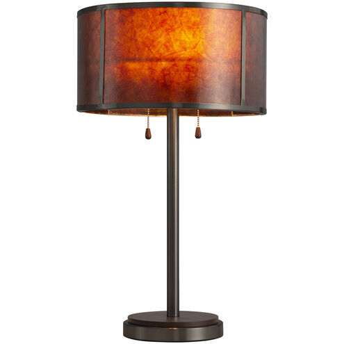 Layers 25 inch 40.00 watt Gunmetal and Gunmetal Pecan Table Lamp Portable Light