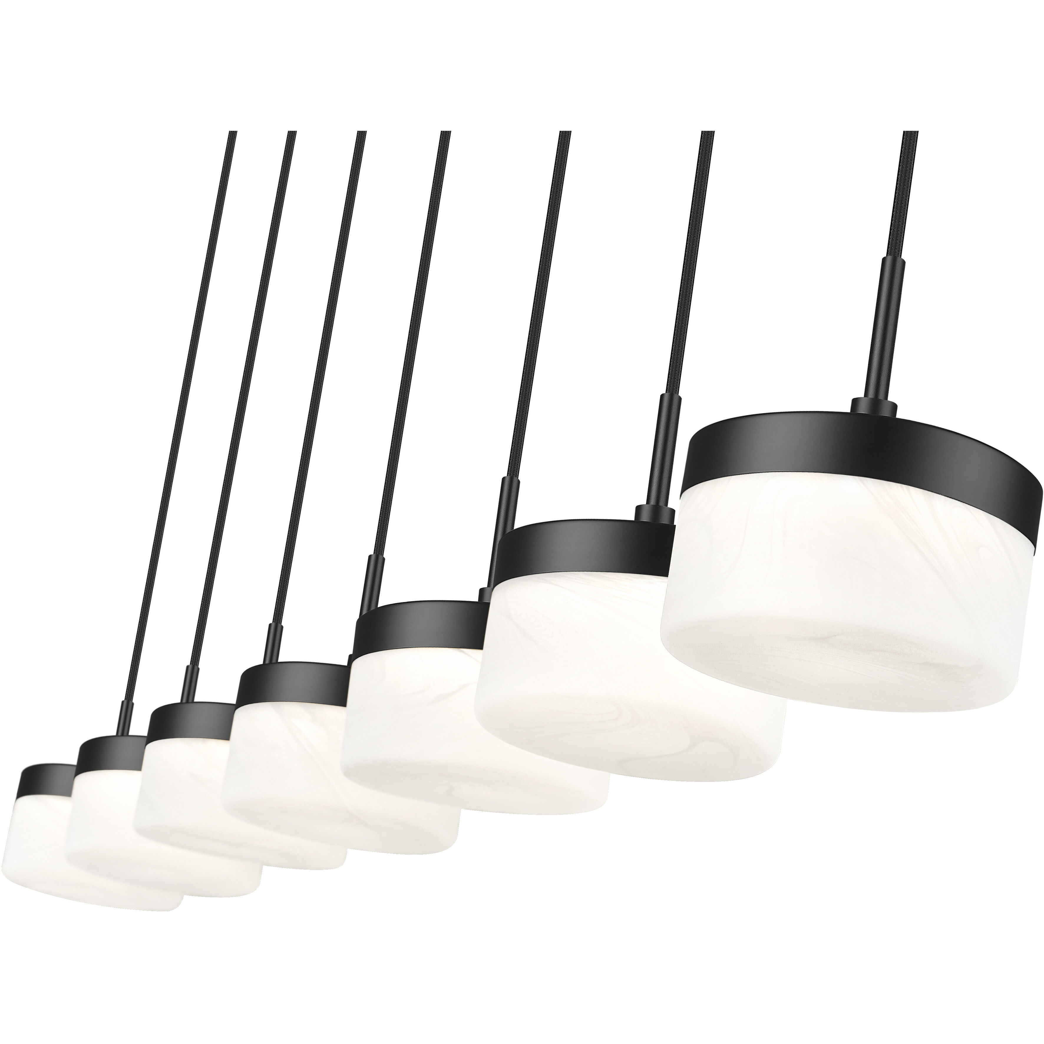 Renaud LED 58.75 inch Matte Black Linear Chandelier Ceiling Light