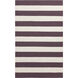 Frontier 156 X 108 inch Eggplant, Ivory Rug