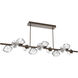 Mesa LED 72 inch Flat Bronze Chandelier Ceiling Light in 3000K LED, Clear, Twisted Branch