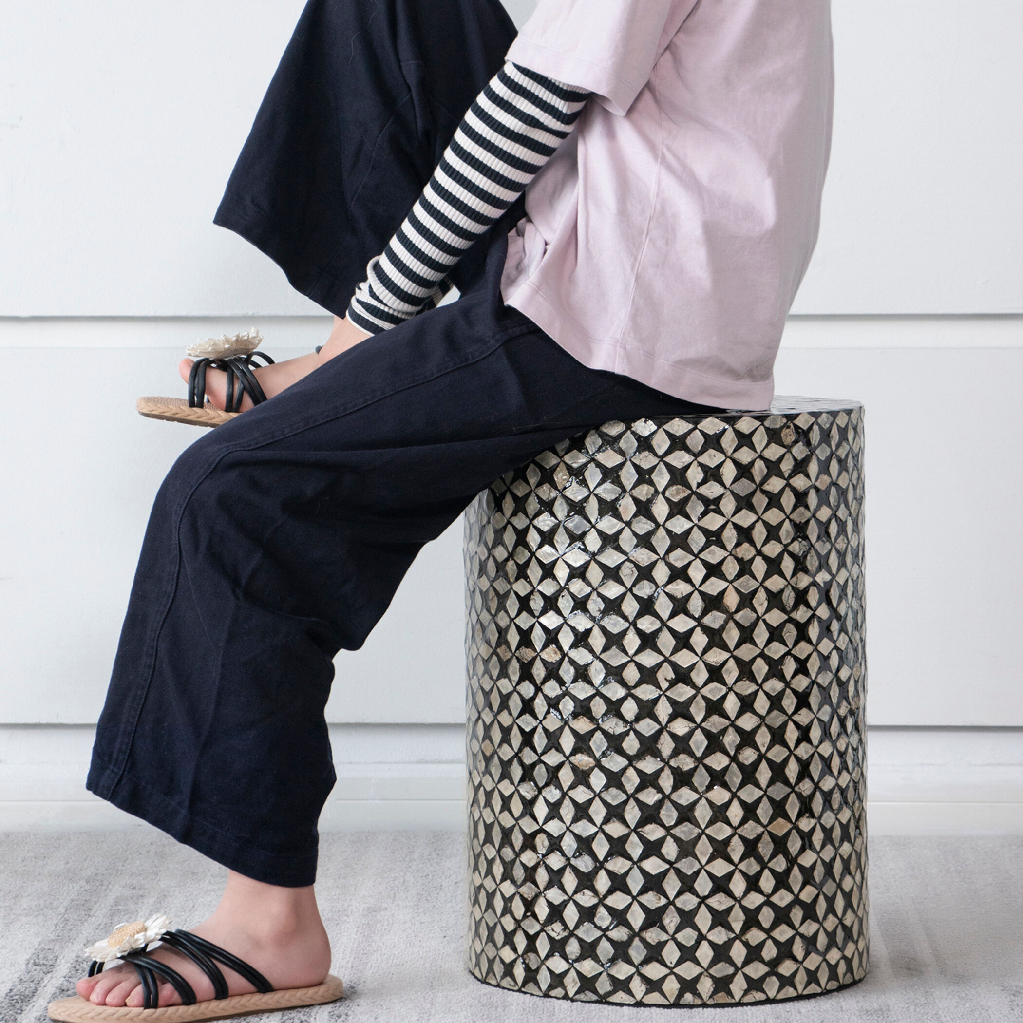 Anita 19.7 inch Black Stool