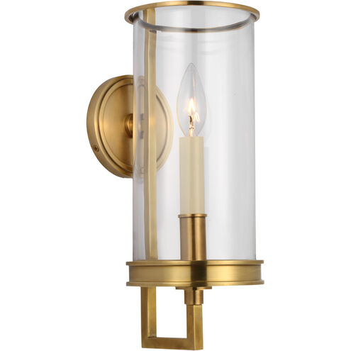 Visual Comfort Chapman & Myers Glendon LED 6 inch Antique-Burnished Brass Hurricane Wall Sconce Wall Light, Small CHD2610AB-CG - Open Box
