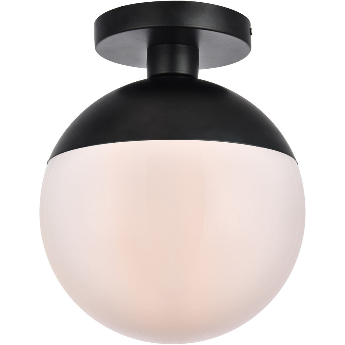 Oyster Bay 1 Light 10 inch Black Flush Mount Ceiling Light