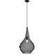 Wabi Sabi 1 Light 16 inch Soft Black Pendant Ceiling Light