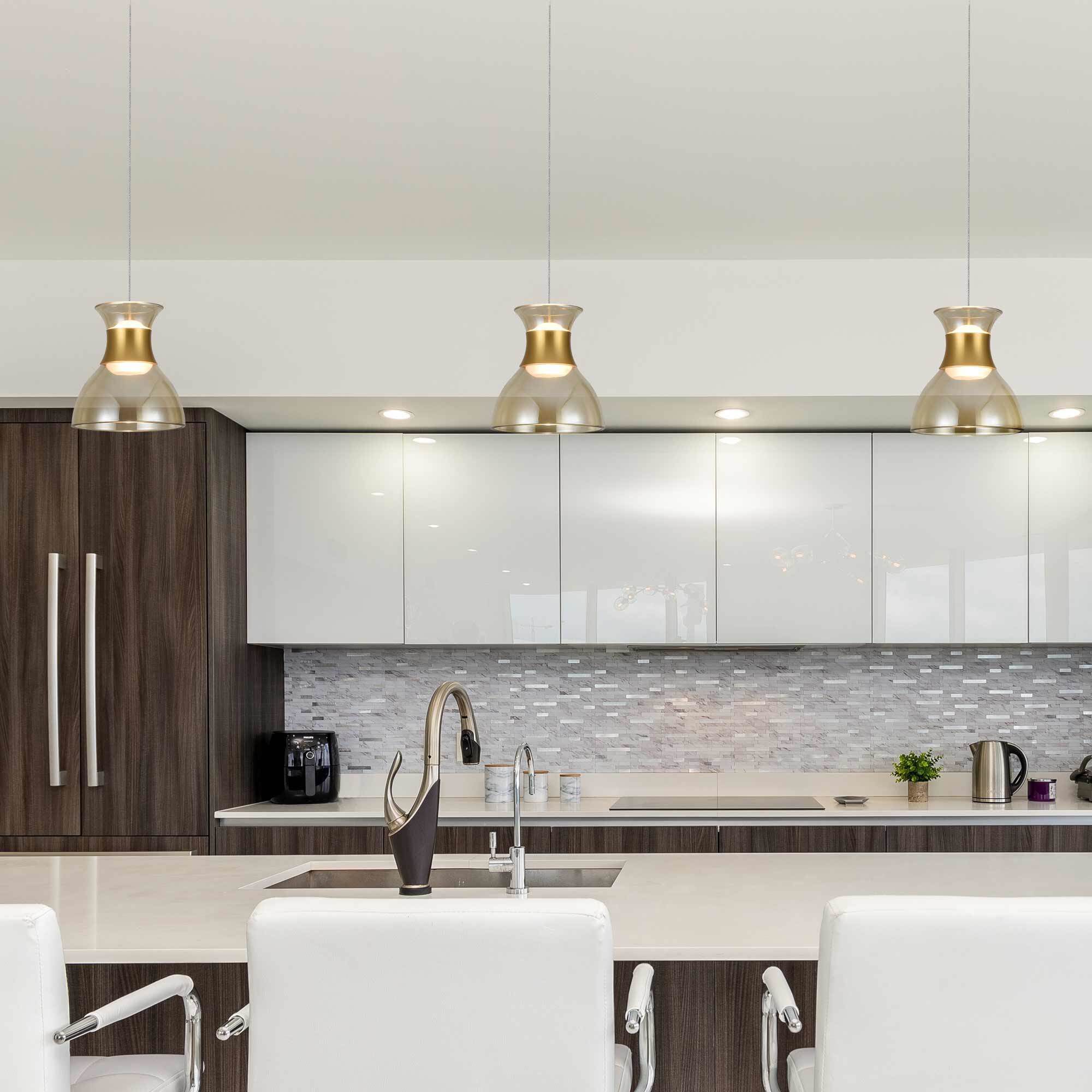 Palermo Series 6.75 inch Black/Gold Pendant Ceiling Light, Artisan Collection