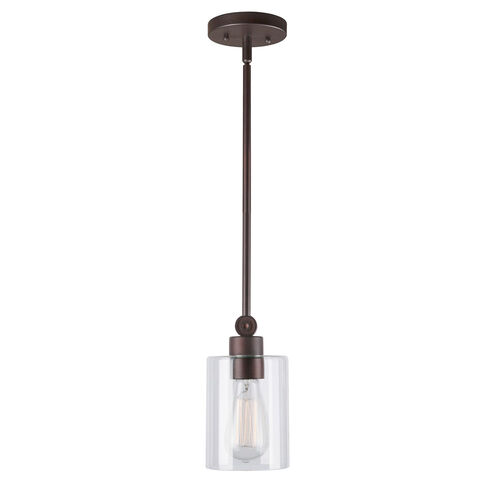 Signature 1 Light 5 inch Antique Bronze Mini Pendant Ceiling Light