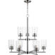 Oslo 9 Light 26 inch Brushed Nickel Chandelier Ceiling Light