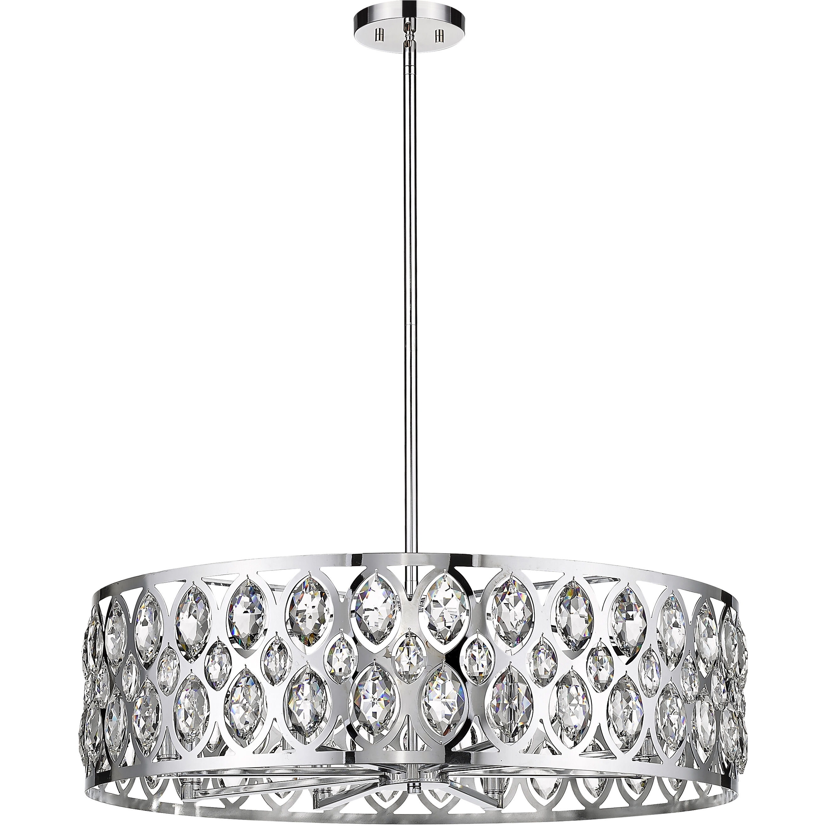Dealey 8 Light 30.25 inch Chrome Chandelier Ceiling Light