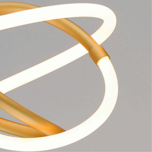 Mobius LED 10.5 inch Black and Gold Mini Pendant Ceiling Light