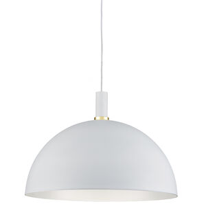 Archibald 1 Light 24 inch White with Gold Detail Pendant Ceiling Light