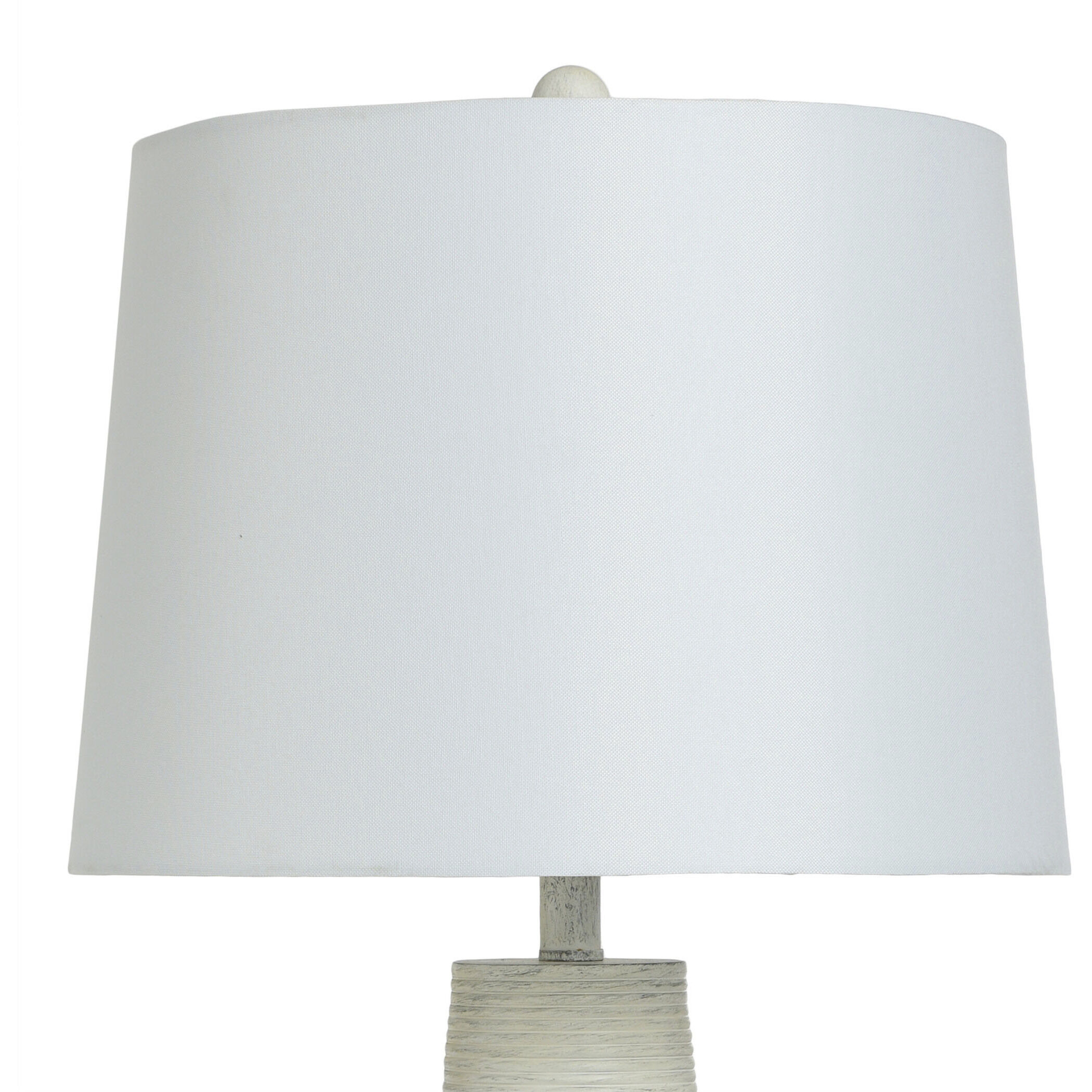 Conical 31.5 inch 150.00 watt White Washed Table Lamp Portable Light