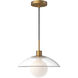 Alora Mood Francesca 1 Light 11.88 inch Aged Gold/Clear Glass Pendant Ceiling Light